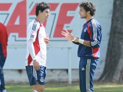 Magallón (i) aseguró que el equipo ha corregido muchos errores y jugará diferente ante Jaguares.  /