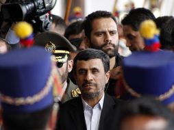 Ahmadineyad durante su visita a la capital ecuatorina. EFE  /