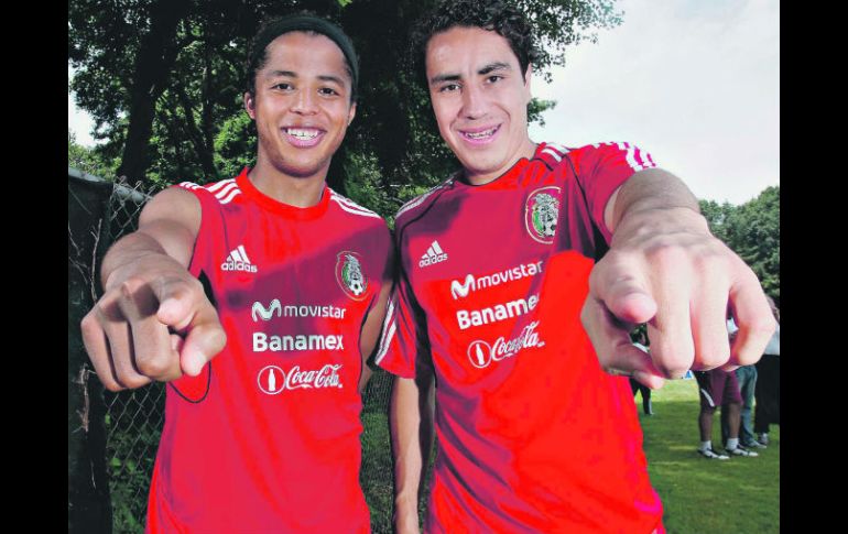 Los mejores momentos de Giovani dos Santos y Efraín Juárez han sido en el Tricolor. MEXSPORT  /