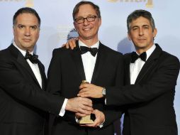 Jim Taylor, Jim Burke y Alexander Payne, creadores de ''Los descendientes''. AP  /