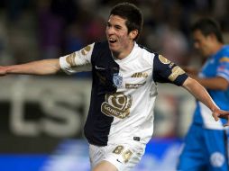 Bueno, de 17 años, anotó el segundo y tercer gol para el Pachuca en los minutos 76 y 94. MEXSPORT  /