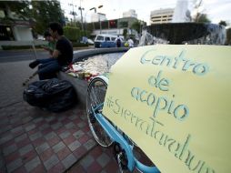 Imagen del centro de acopio en Chapultepec y Avenida de la Paz.  /