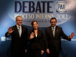 Los tres blanquiazules expusieron sus propuestas sobre seguridad, educación y materia económica. REUTERS  /