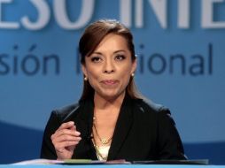 Josefina Vázquez Mota fue entrevistada luego de su participación en el debate de precandidatos panistas. NTX  /