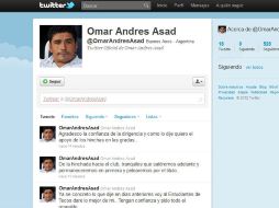 La imagen de lo escrito en el twitter de Asad. ESPECIAL  /