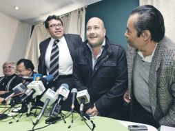 En la imagen, Ricardo Monreal, Enrique Alfaro, y Silvano Garay.  /