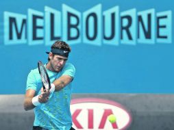 Juan Martín del Potro tuvo trabajo de más en la segunda ronda al vencer al esloveno Blaz Kavcic por 6-4, 7-5 y 6-3. EFE  /