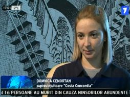 Dominika Cermortan es la acompañante del capitan Francesco Schettino. AFP  /