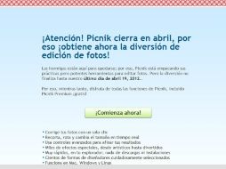 Picnik es un sitio de edición de imágenes y retoque fotográfico popular entre los usuarios. ESPECIAL  /