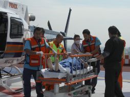 el Grupo Aéreo Fénix, trasladó al lesionado al municipio de Tapalpa.  /