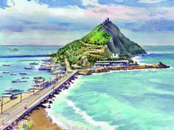 Vista de una de las calles del centro histórico de Mazatlán y sus atractivas “pulmonías”. ESPECIAL  /