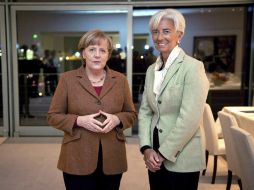 Merkel y Lagarde se reunieron el pasado 10 de enero también en Berlín como parte de la gira de la canciller. EFE  /