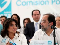 Mónica Arriola Gordillo y Luis Castro Obregón dieron a conocer la postura del partido. EL UNIVERSAL  /