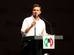 La separación amistosa y cordial con Nueva Alianza no afecta al precandidato priista a la Presidencia, Enrique Peña Nieto. ARCHIVO  /