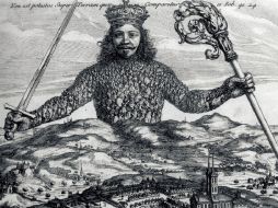 Monstruo bíblico. Figura política, todopoderosa y dominante que fue portada del libro de Thomas Hobbes, El leviatán.  EL UNIVERSAL  /