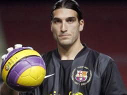 Pinto manisfestó que es maravilloso continuar con el conjunto blaugrana. EFE  /