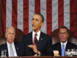 El presidente Barack Obama durante su discurso en el Congreso de la Unión. AP  /