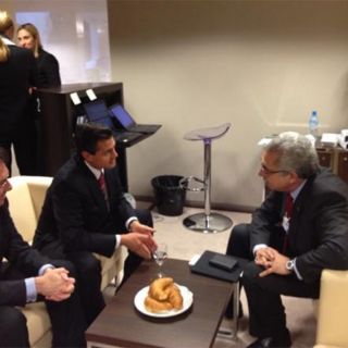 Peña Nieto se reúne con Zedillo en Davos