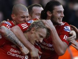 Kuyt fue el héroe del partido al marcar un gol a dos minutos del final. REUTERS  /