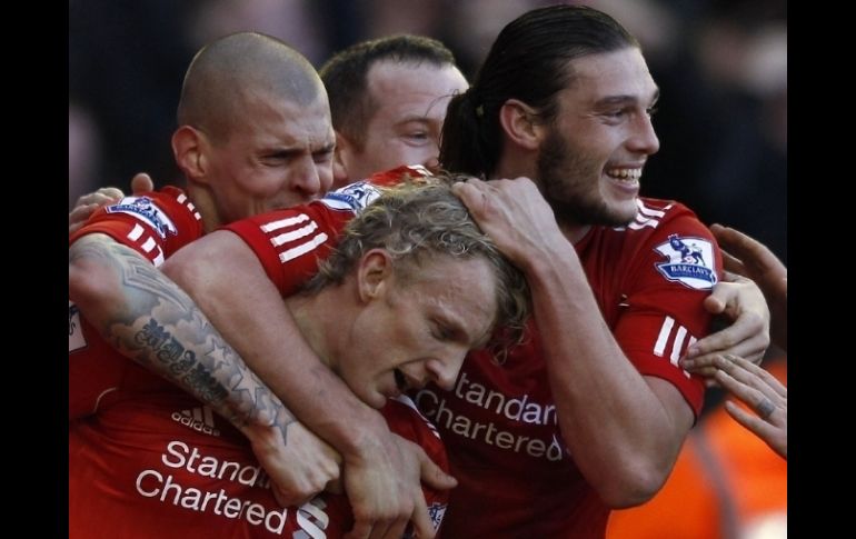 Kuyt fue el héroe del partido al marcar un gol a dos minutos del final. REUTERS  /