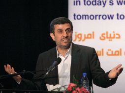 El presidente iraní Mahmud Ahmadineyad durante un discurso pronunciado en Teherán. NTX  /