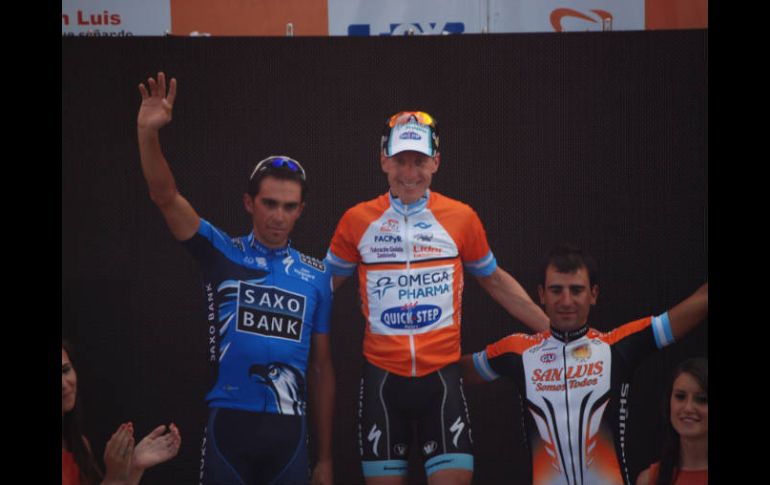 Alberto Contador inició el 2012 participando en el Tour de San Luis, Argentina donde ocupo el segundo puesto. EFE  /