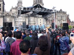 Los Askis y La Sonora Dinamita formaron parte del cartel 'Todos al Zócalo por los rarámuris'. NOTIMEX  /