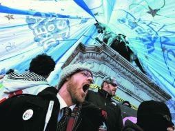 Los manifestantes instalaron una gran carpa en la plaza McPherson, en Washington. AFP  /