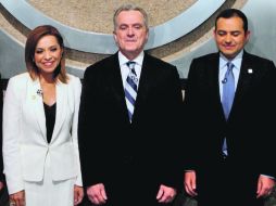 Santiago Creel (c), Josefina Vázquez Mota y Ernesto Cordero, precandidatos panistas, no ofrecieron nada nuevo en el debate EL UNIVERSAL  /