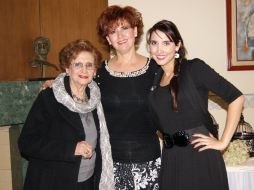 Bertha Rosas de Huerta, Silvia Huerta y Silvia Vázquez.  /