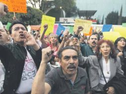 Simpatizantes del PRI durante la instalación del comité ''Pro Defensa de la Militancia y la Legalidad del PRI en Jalisco''.  /