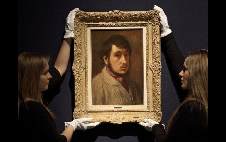 De la colección de Elizabeth Taylor, este autorretrato de Edgar Degas se espera que alcance un precio cercano a los 500 mil euros. EFE  /