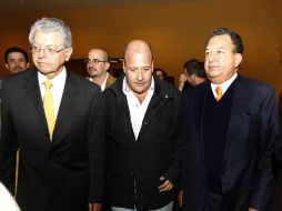 Alfaro celebró la unión entre las dirigencias nacionales del PRD, PT y Movimiento Ciudadano.  /