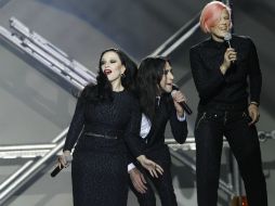 Alaska, Mario Vaquerizo y Bimba durante su actuación. REUTERS  /