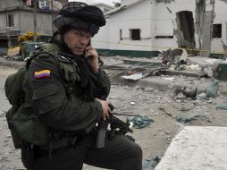 Tropas de la Tercera División del Ejército y la Policía Nacional encontraron un campo minado. AP  /