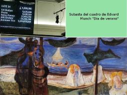 El año 2006 el lienzo Día de verano, del artista Edvard Munch, es vendido en nueve millones de euros. ESPECIAL  /