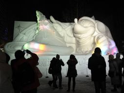 El Festival de Nieve de Sapporo es famoso por la complejidad y magnitud de sus esculturas. AFP  /