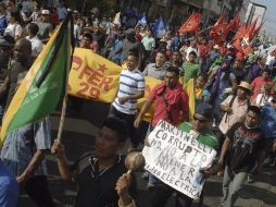 La etnia inició las protestas para exigir que se prohíba la construcción de hidroeléctricas y la explotación de minas en sus comarcas.  /