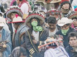 Todos unidos mostraron su rechazo hacia los diversos daños que causan las mineras en la zona sagrada de Wikiruta.  /
