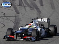 El piloto de Sauber, Sergio Pérez, perdió tiempo de pista debido a problema del sistema de combustible. EFE  /