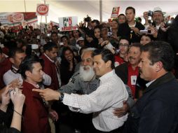 Enrique Peña Nieto ante militantes priistas en Tijuana. NTX  /