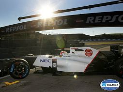 El tapatió finalizó con un mejor tiempo que pilotos como Sebastian Vettel y Fernando Alonso. Imagen de escuderiatelmex.com. ESPECIAL  /