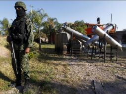 Decomiso histórico en Tlajomulco; aseguran 15 toneladas de metanfetaminas con un valor de 58 mil 154 millones de pesos. EFE  /