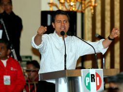 El candidato priista, Enrique Peña Nieto, en el encuentro con los Liderazgos Naturales  en el DF. NTX  /