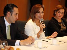 La candidata del PAN Josefina Vázquez Mota, se reunió este jueves con integrantes de las estructuras del Distrito Federal. NTX  /