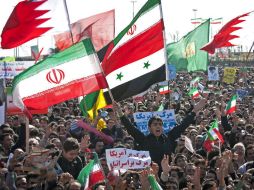 Mitin para conmemorar el 33 aniversario de la República Islámica en Azadi (libertad) plaza en Teherán, Irán. NTX  /