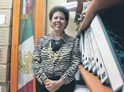 Marisela Gómez, en su oficina del edificio de la Dirección de Seguridad Pública de Tlajomulco.  /