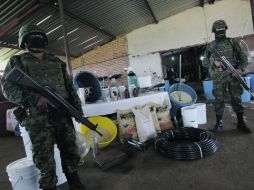 Según las autoridades colombianas, con 300 kilos de precursores químicos se pueden obtener 60 kilos de droga sintética. NTX  /