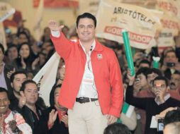 Jorge Aristóteles Sandoval Díaz toma protesta como candidato de unidad del PRI Jalisco.  /