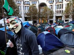 La movilización londinense se inició en octubre contra los excesos del sistema financiero. AP  /
